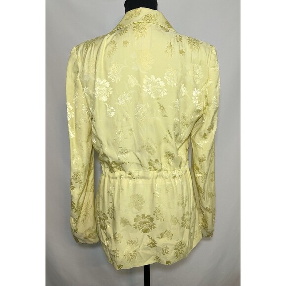 Guess Marciano Butter Yellow Floral Blazer Feminine Women's US‎ SMALL EU 40 - Picture 3 of 16
